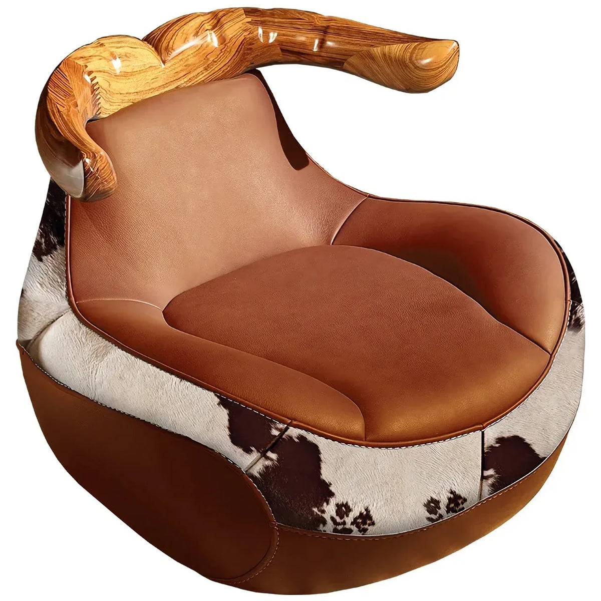 Ebony Wood Leather Chair - DSARD - DSARD