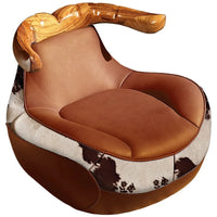 Ebony Wood Leather Chair - DSARD - DSARD