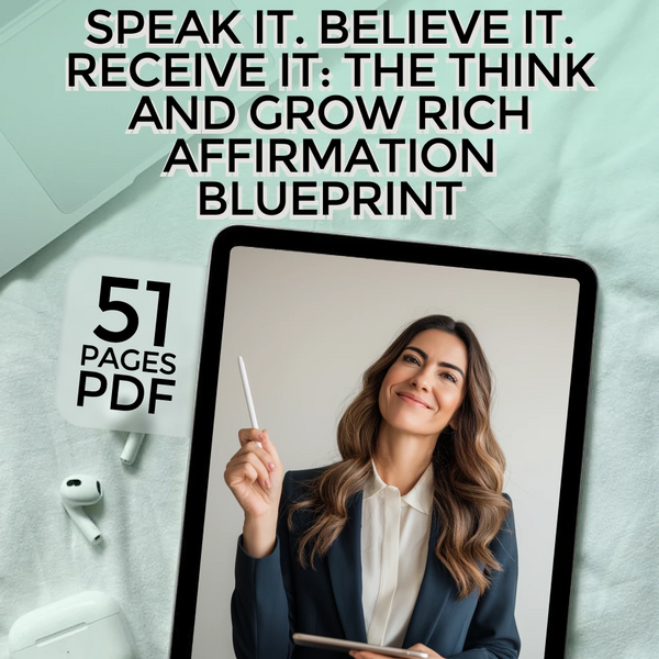 Speak It. Believe It. Receive It: The Think and Grow Rich Affirmation Blueprint | Wealth Mindset eBook | Digital Download Guide