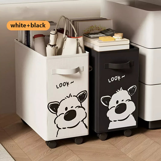 Under Desk Rolling Stationery Organizer – Cute Office Storage Cart with Wheels