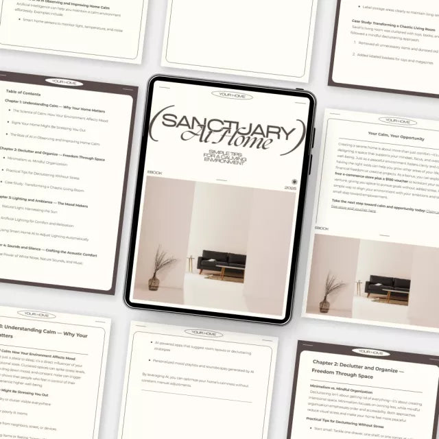 Sanctuary at Home: Simple Tips for a Calming Environment | eBook for Mindful Living, Minimalist Home, and Everyday Serenity | Digital Download Guide with tips for calming home environment