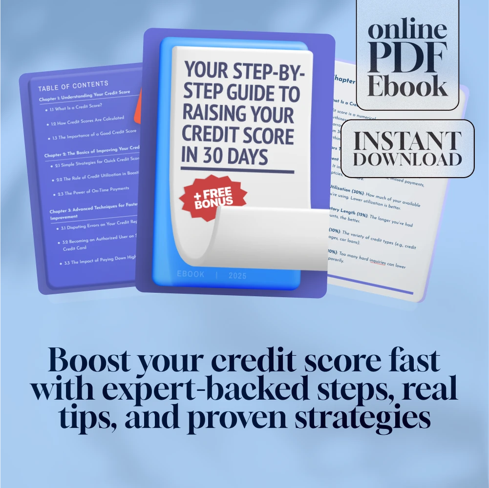 Your Step-by-Step Guide to Raising Your Credit Score in 30 Days | eBook | Digital Download | How Can I Raise My Credit Score in 30 Days