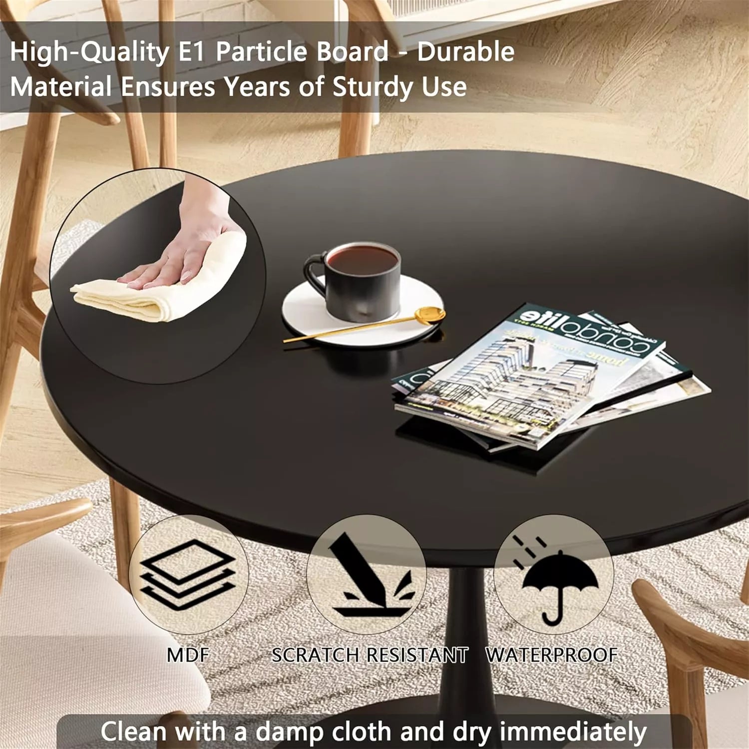 Mid-Century Modern Round Tulip Dining Table - DSARD