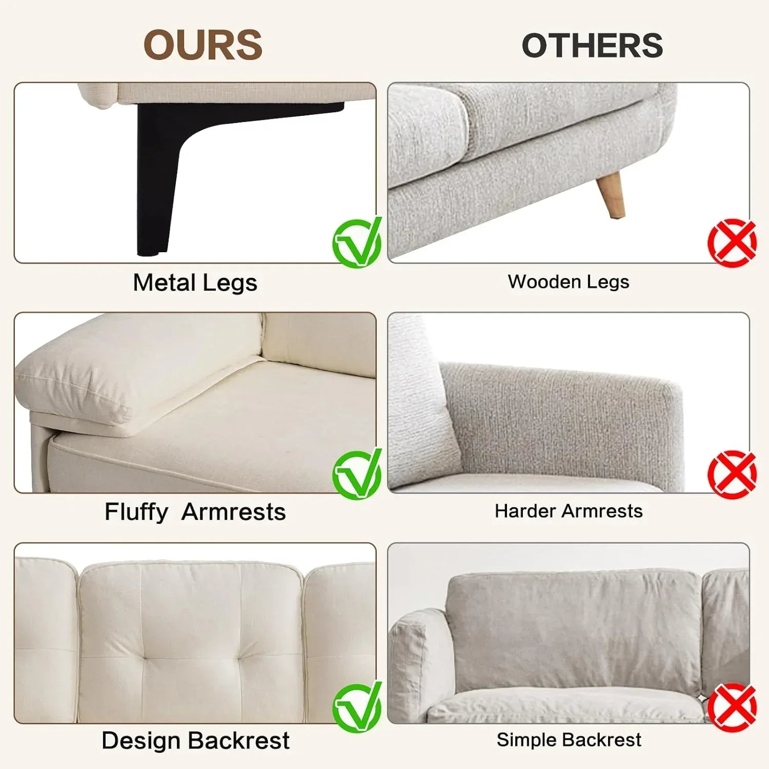 83″ Modern L-Shaped Deep Seat Sofa with Reversible Chaise Lounge - DSARD - DSARD