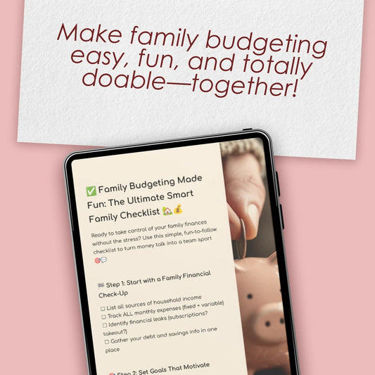 Family Budgeting Made Fun: The Ultimate Smart Family Checklist | How to Plan a Family Budget | Printable Family Finance Organizer