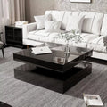 High Gloss Square Coffee Table with LED Lighting – 31.5 Inch