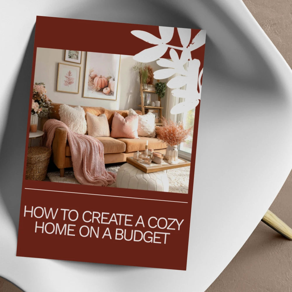 How to Create a Cozy Home on a Budget – Affordable Home Decor eBook | Budget Interior Design Guide | Cozy Living Checklist & DIY Styling Planner
