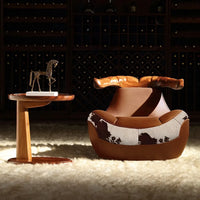 Ebony Wood Leather Chair - DSARD - DSARD