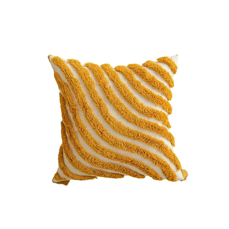 Boho Golden Sun Velvet Throw Pillow Cover with Fringe – 12×20/18×18 Inch - DSARD