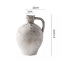 Retro Handmade Ceramic Vase with Handle