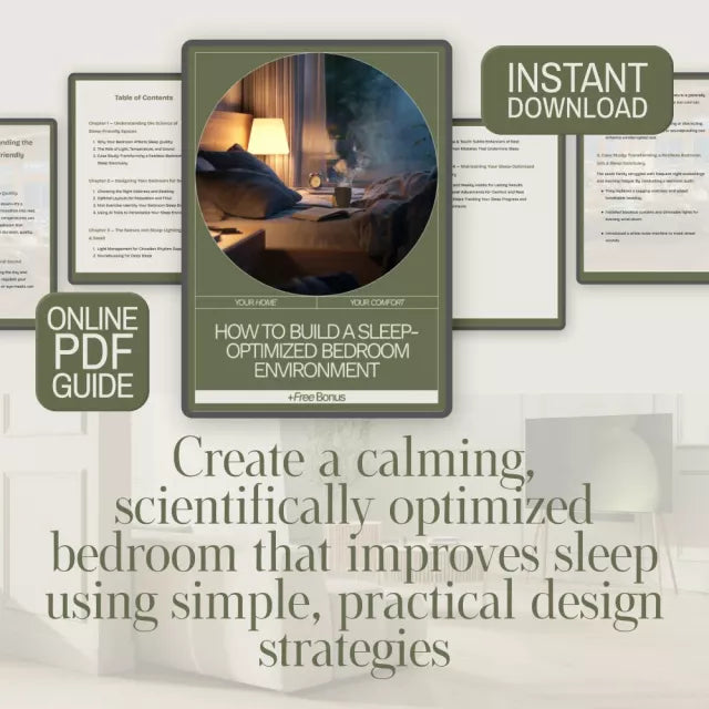 How to Build a Sleep-Optimized Bedroom Environment Guide | Sleep Optimization eBook | Bedroom Makeover for Better Rest | Digital Wellness Checklist & Guide