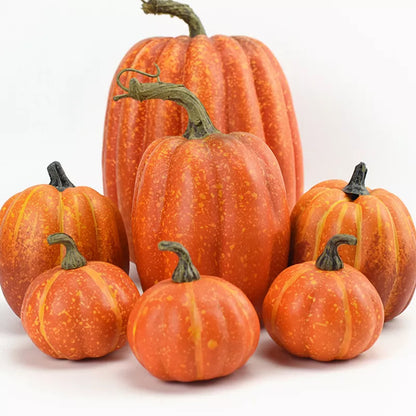 Artificial Pumpkin Set – Autumn Harvest & Thanksgiving Table Decor
