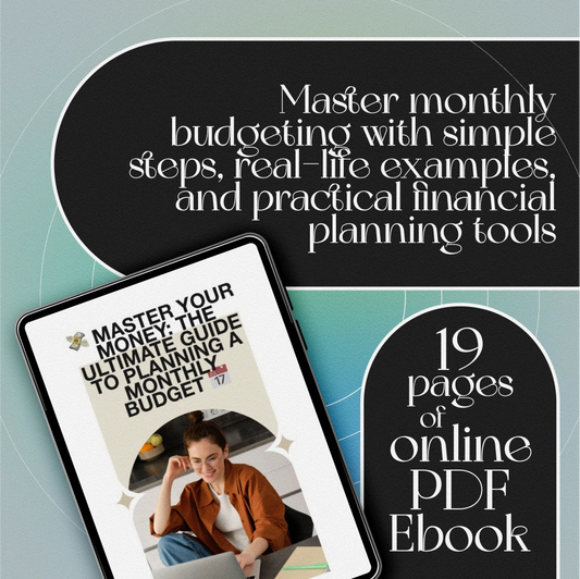 Master Your Money: The Ultimate Guide to Planning a Monthly Budget | Digital eBook for How to Plan a Monthly Budget | Budget Planner PDF Download