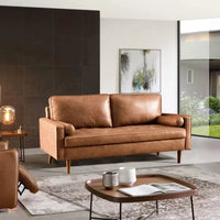 70″ Suede Leather Sofa with Tufted Design - DSARD - DSARD