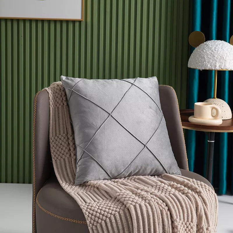 Geometric Velvet Cushion Cover 18×18 Inch