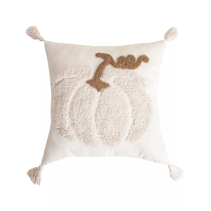 Embroidered Pumpkin Throw Pillowcase – Perfect Fall Decor