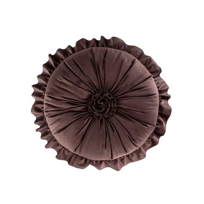 Lotus Leaf Lace Round Pillow