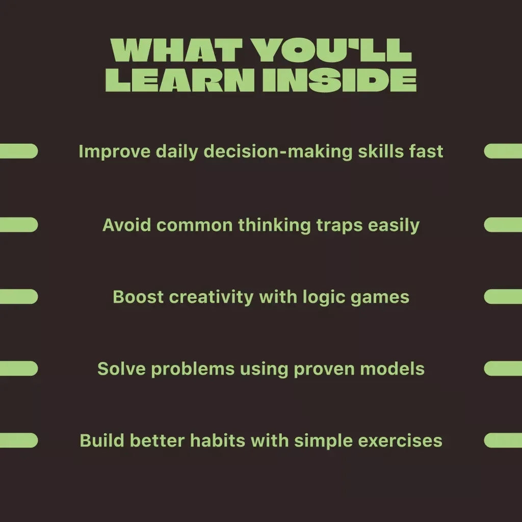 Critical Thinking & Problem Solving eBook – Digital Download Guide for Smarter Decision Making, Brain Teasers & Life Skills Ebook - DSARD