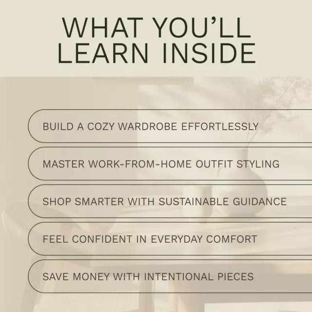 Your Guide to Cozy Loungewear Essentials | Cozy Loungewear Guide, Self Care Digital Download, Home Comfort Style eBook, Work From Home Outfit Planner, Sustainable Wardrobe Checklist