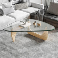 Mid-Century Glass Triangle Coffee Table - DSARD