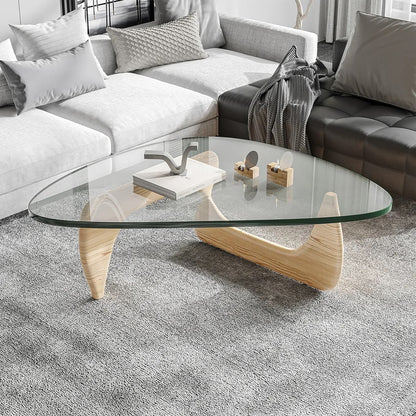 Mid-Century Glass Triangle Coffee Table - DSARD