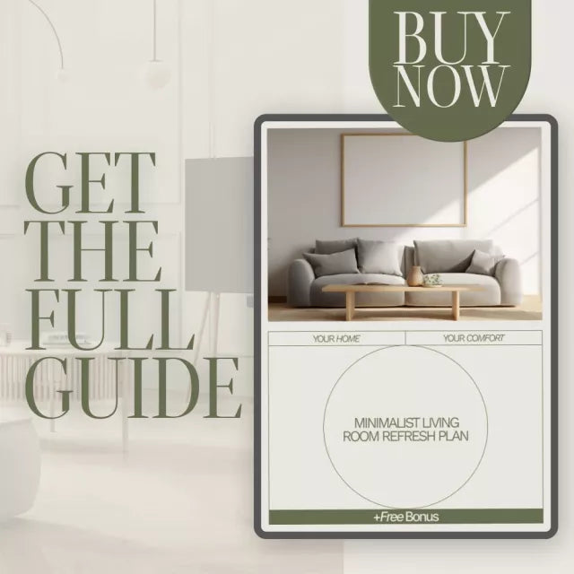 Minimalist Living Room Refresh Plan | Modern Home Décor Guide | Minimalist Living Room Makeover | Digital Download