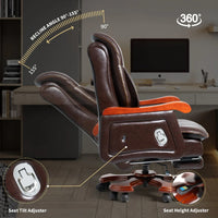 Luxury Ergonomic Swivel Office Chair with Armrests and Rollers - DSARD