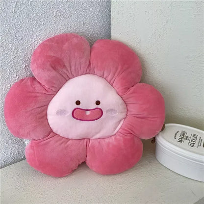 Soft Pink Flower Throw Pillow