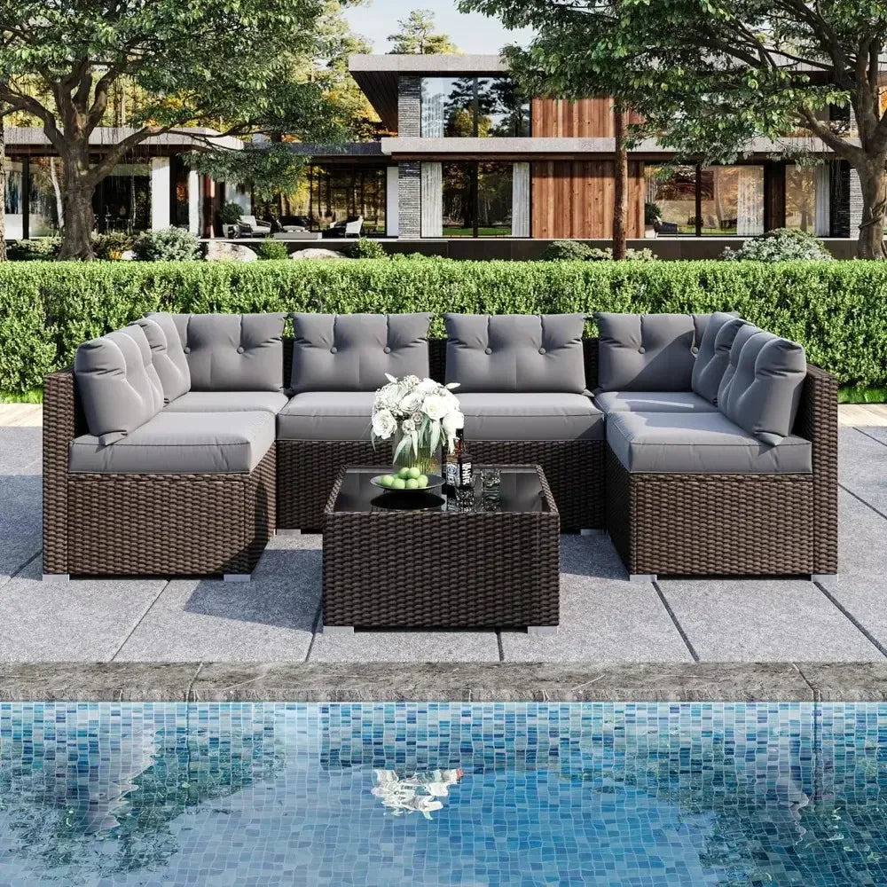 DSARD 7-Piece Outdoor Patio Sofa Set - DSARD