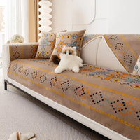 Nordic Flannel Sofa Covers – Anti-Slip Bohemian Plush Cushion Protector