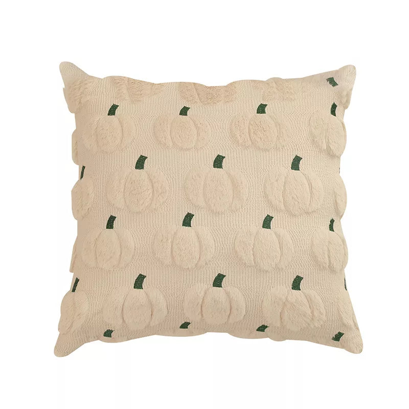 Autumn Pumpkin Orange Quilted Throw Pillow Cover 18×18 Inch – Cozy Fall Decor