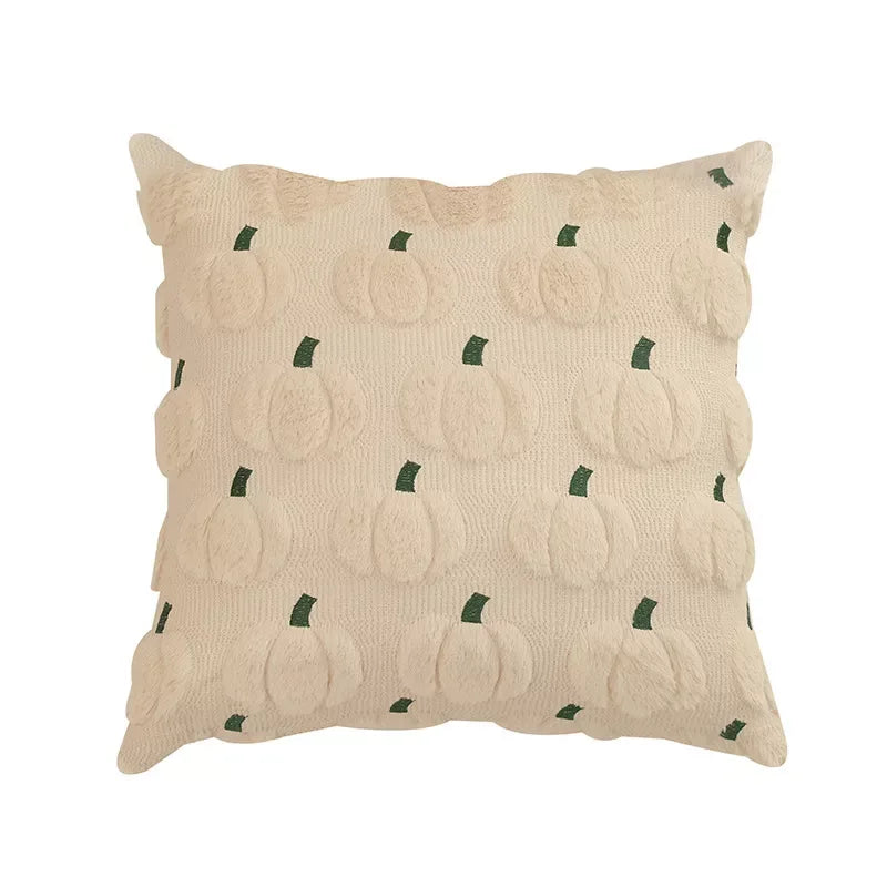 Autumn Pumpkin Orange Quilted Throw Pillow Cover 18×18 Inch – Cozy Fall Decor - DSARD