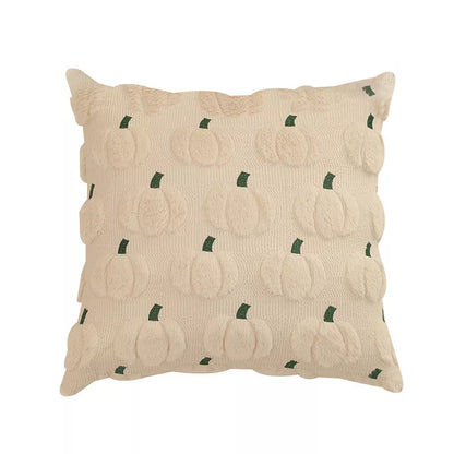 Autumn Pumpkin Orange Quilted Throw Pillow Cover 18×18 Inch – Cozy Fall Decor