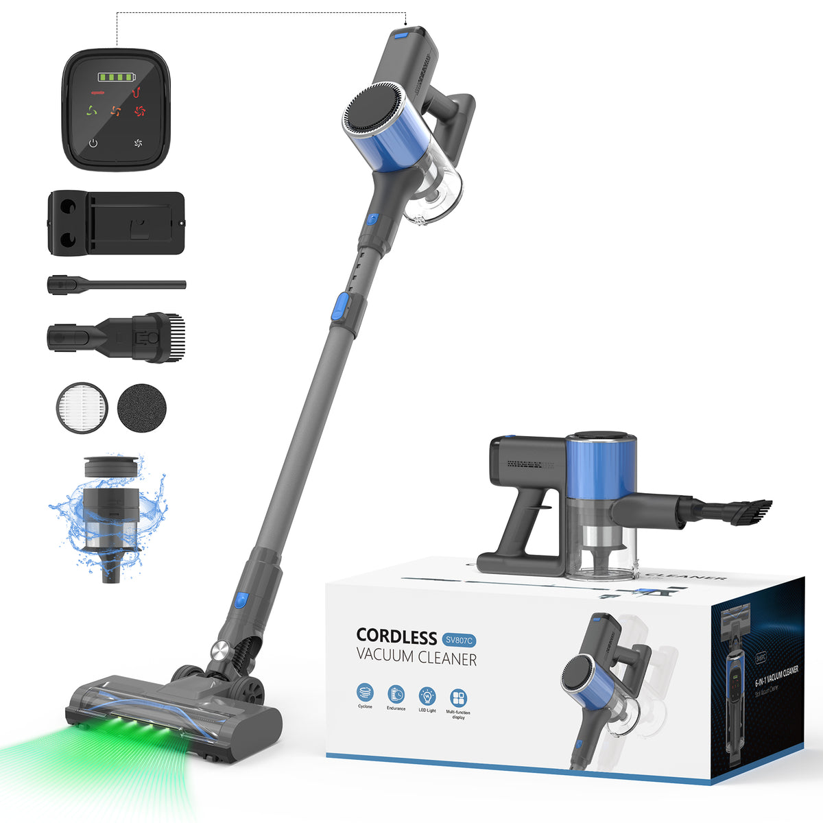 25Kpa Cordless Upright Vacuum Cleaner