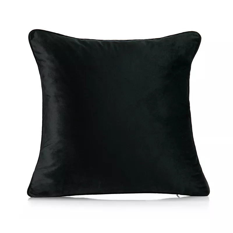 Modern Geometric Black and White Chenille Cushion Cover