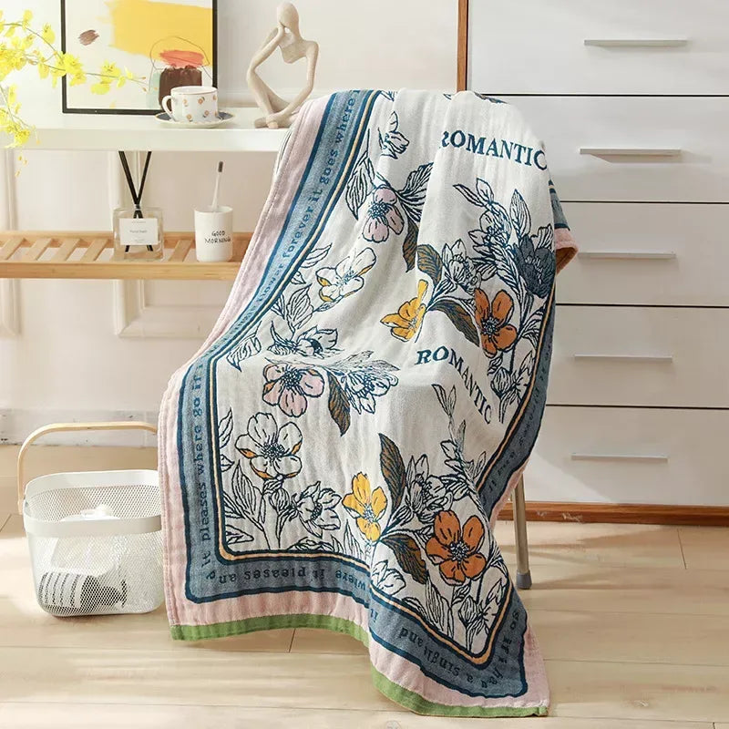 Bohemian Floral Cotton Beach Bath Towel - DSARD