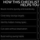 2-Month $2000 Checklist – How to Save $2,000 in 2 Months with Step-by-Step Daily & Weekly Savings Actions | Digital Download thumbnail 3