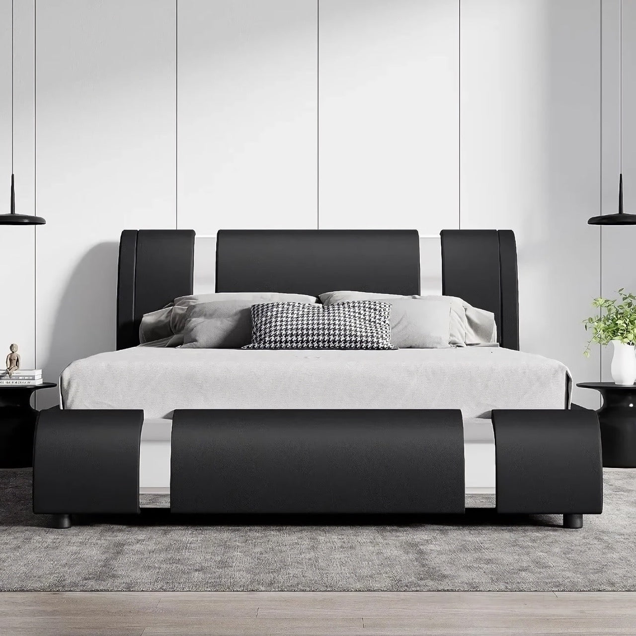 Modern Faux Leather Bed - DSARD