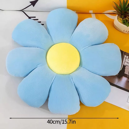 Daisy Seat Cushion Colorful Flowers Pillow Sunflower Pillow Sofa Cushion Office Flower Mat Plush Toy Thanksgiving Christmas Gift