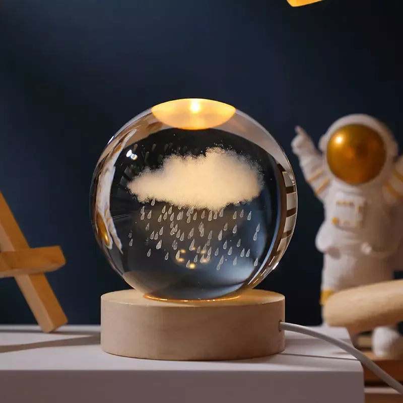 Colorful Galaxy Astronaut Crystal Ball Ornament - DSARD
