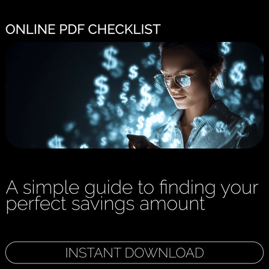 The “How Much Should I Save?” Cheat Sheet – Simple Money-Saving Checklist | Budget Planner | Digital Download for How Much to Put in Savings