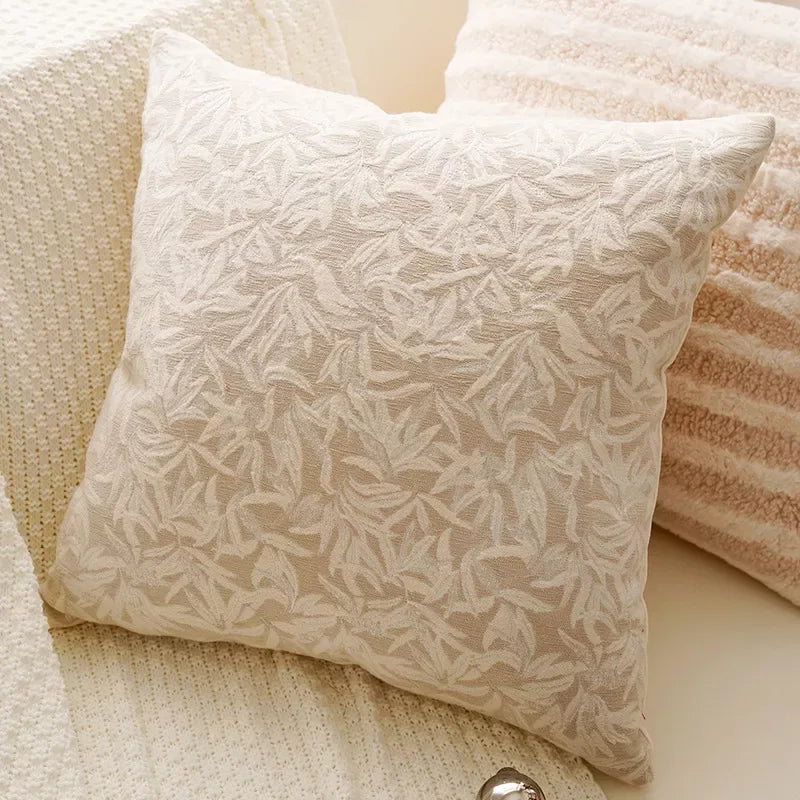 Cream Tassel Throw Pillow Cover 12×20/18×18 Inch – Boho Decorative Cushion - DSARD