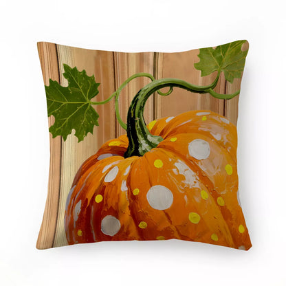 Autumn Pumpkin Scarecrow Cushion Cover