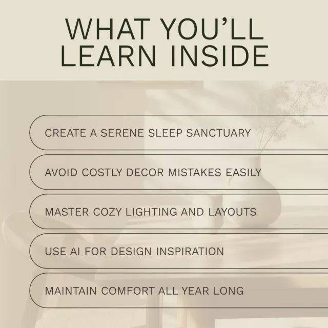 Your Guide to the Coziest Bedroom Setup – Cozy Bedroom Setup Guide, Digital Download eBook, AI-Assisted Bedroom Makeover Planner, Printable Home Decor Checklist, Bedroom Styling Guide for Calm & Comfort
