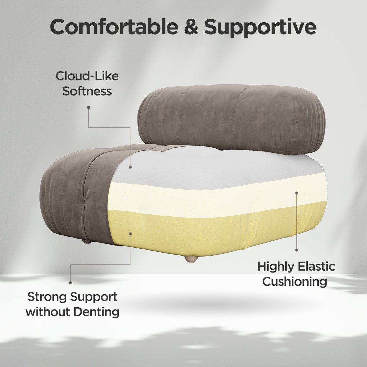 Modular Soft Sofa with Ottoman - DSARD