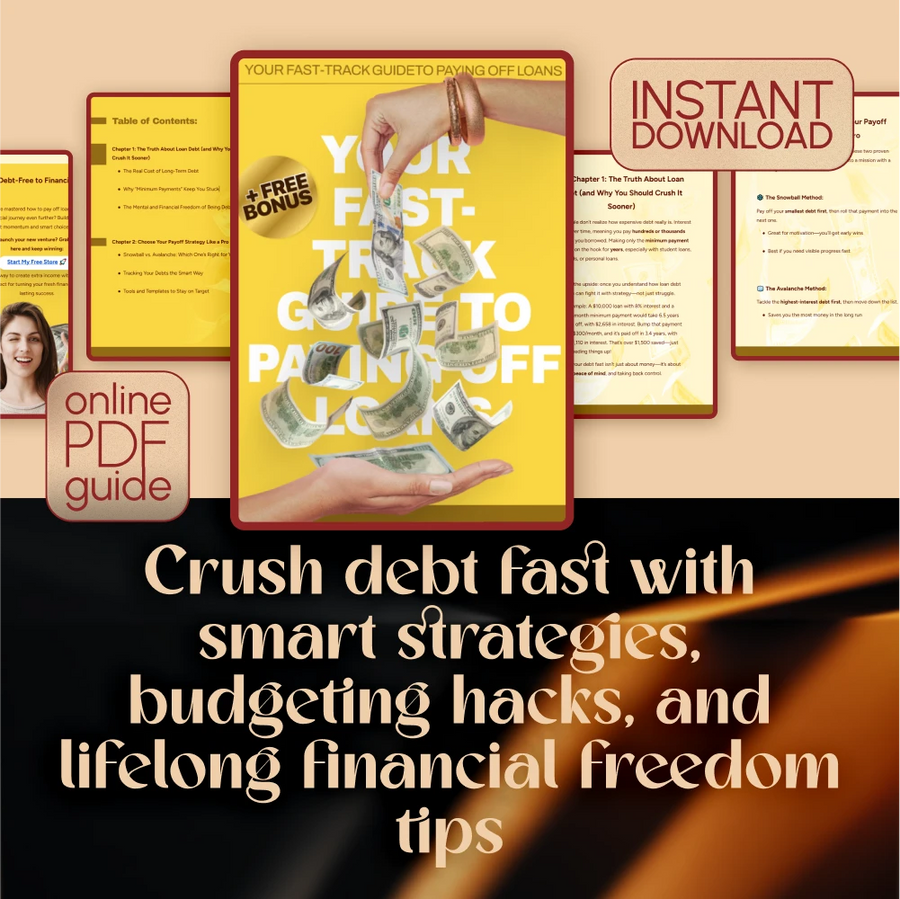 Your Fast-Track Guide to Paying Off Loans | How to Pay Off Loans Fast eBook & Printable Debt Guide