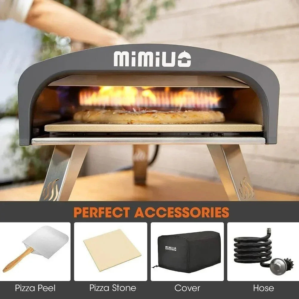 DSARD Portable Propane Gas Pizza Oven with Stone & Peel – Outdoor Cooking Perfection - DSARD