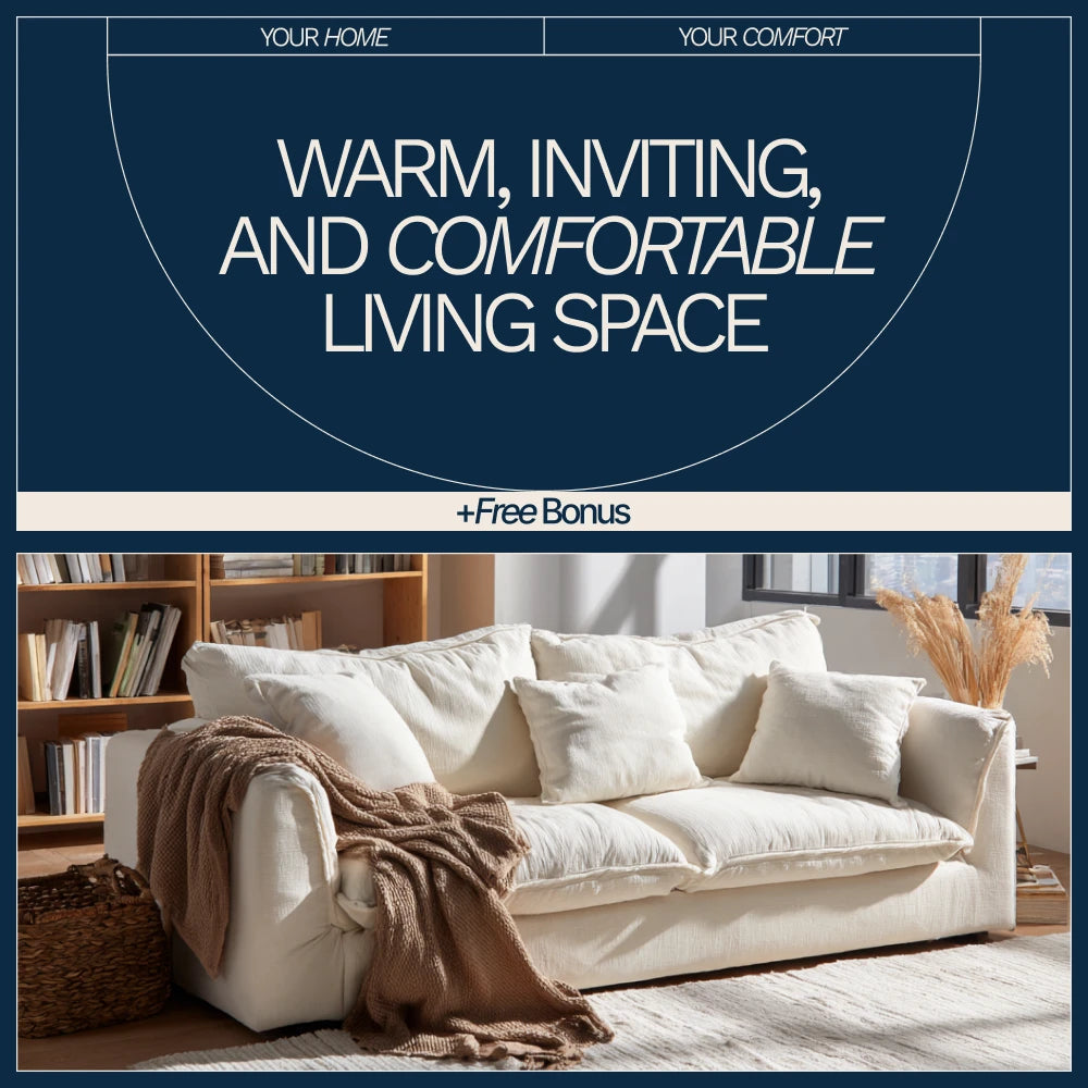 Warm, Inviting, and Comfortable Living Space | Cozy Living Room eBook Guide on how to make living room more cozy