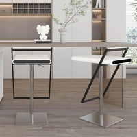 Luxury Minimalist Modern Adjustable Bar Stool with Backrest - DSARD