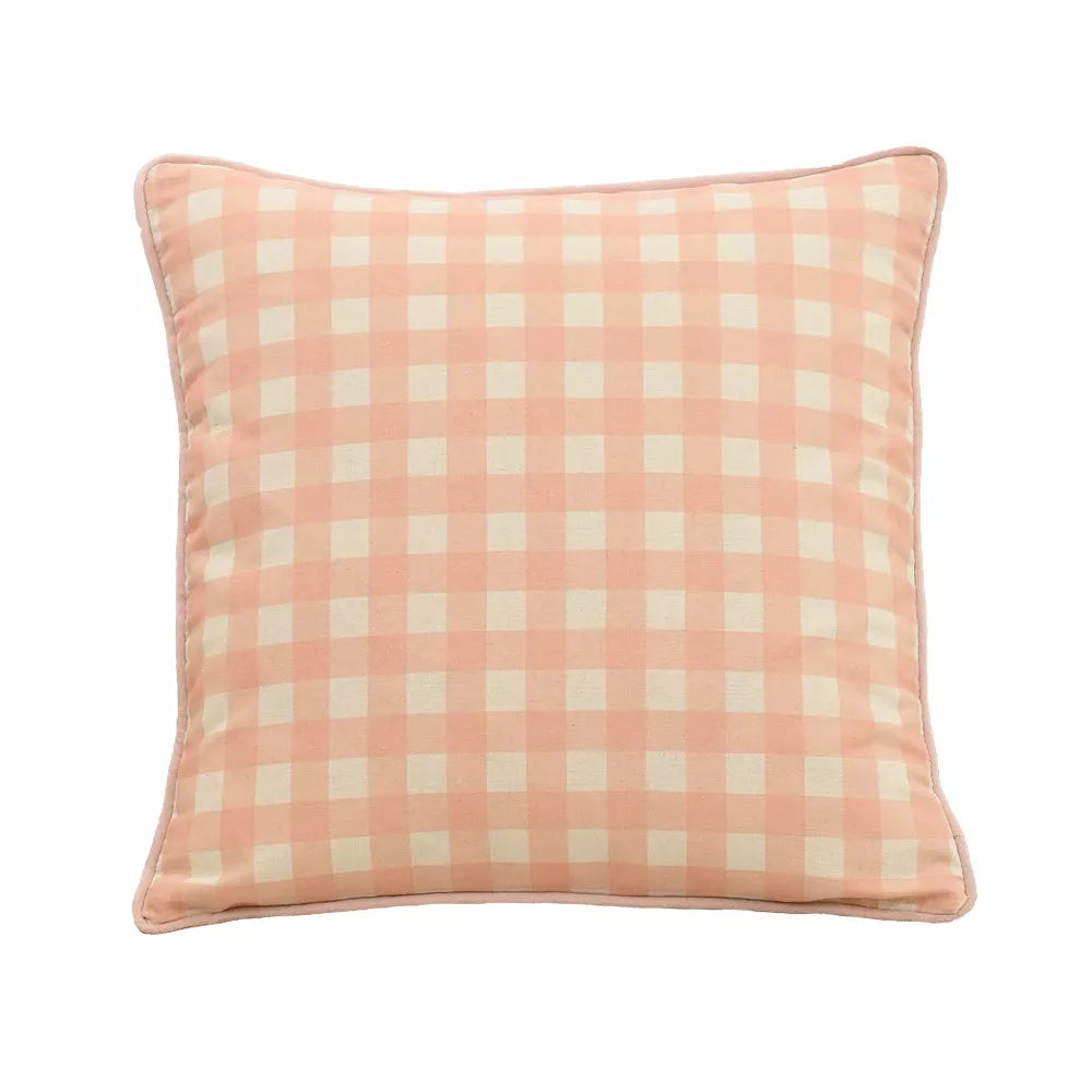 Sweet Polka Dot & Floral Cushion Cover 18×18 Inch Cotton Linen